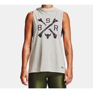 UNDER ARMOUR PROJECT ROCK HOODED TANK SLEEVELESS size:medium